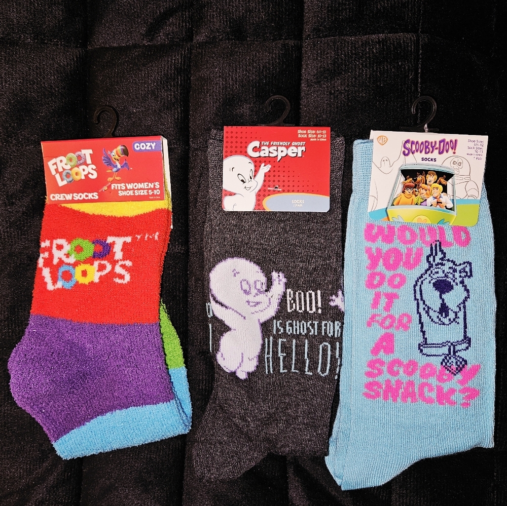 Character Adult Size Crew Socks
